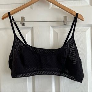 Skims Mesh Logo Bralette - Onyx 4X